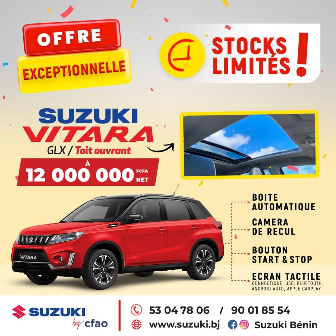 OFFRE EXCEPTIONNELLE VITARA GLX/ TOIT OUVRANT A 12 MILLIONS NET